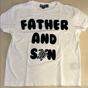 Father & Son White and Velvet Vilebrequin T-Shirt